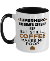 Customer Service Rep Funny Mug - 11 oz Two Tone Black Coffee Cup For Friends  - £12.02 GBP