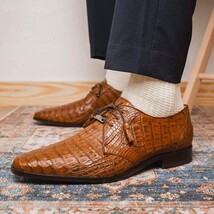Lacio Bay Genuine Caiman Crocodile Dress Derby's Apache image 10