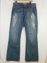 BKE Alec Jeans Mens 33 Regular Blue Straight Leg Denim Distressed - £27.58 GBP