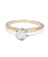 14KT Yellow Gold VS2 Diamond 0.43ct Solitaire Engagement Ring - $26,535.94 MXN