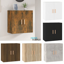 Modern Wall Mounted 2 Door Home Storage Cabinet Unit With Storage Shelves Wood - £43.54 GBP+