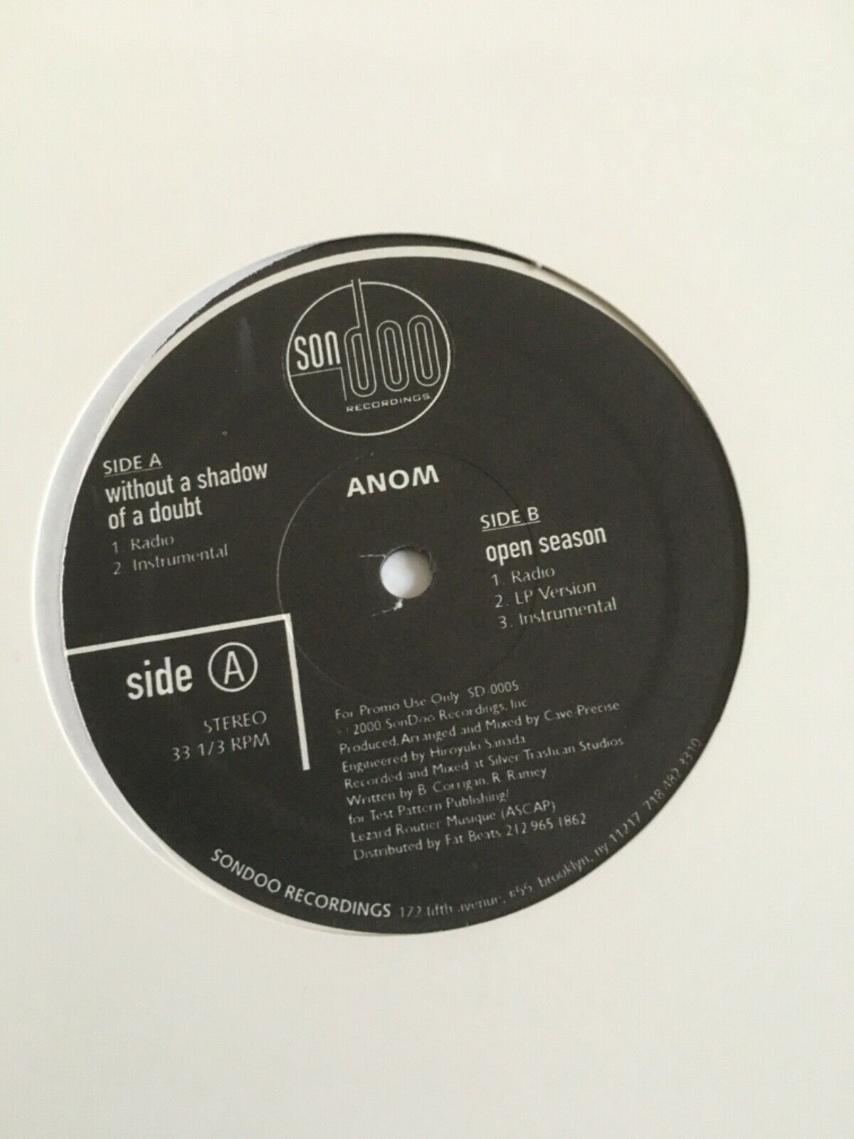 ANOM: Without a Shadow of a Doubt( used/good condition) vinyl - $18.99