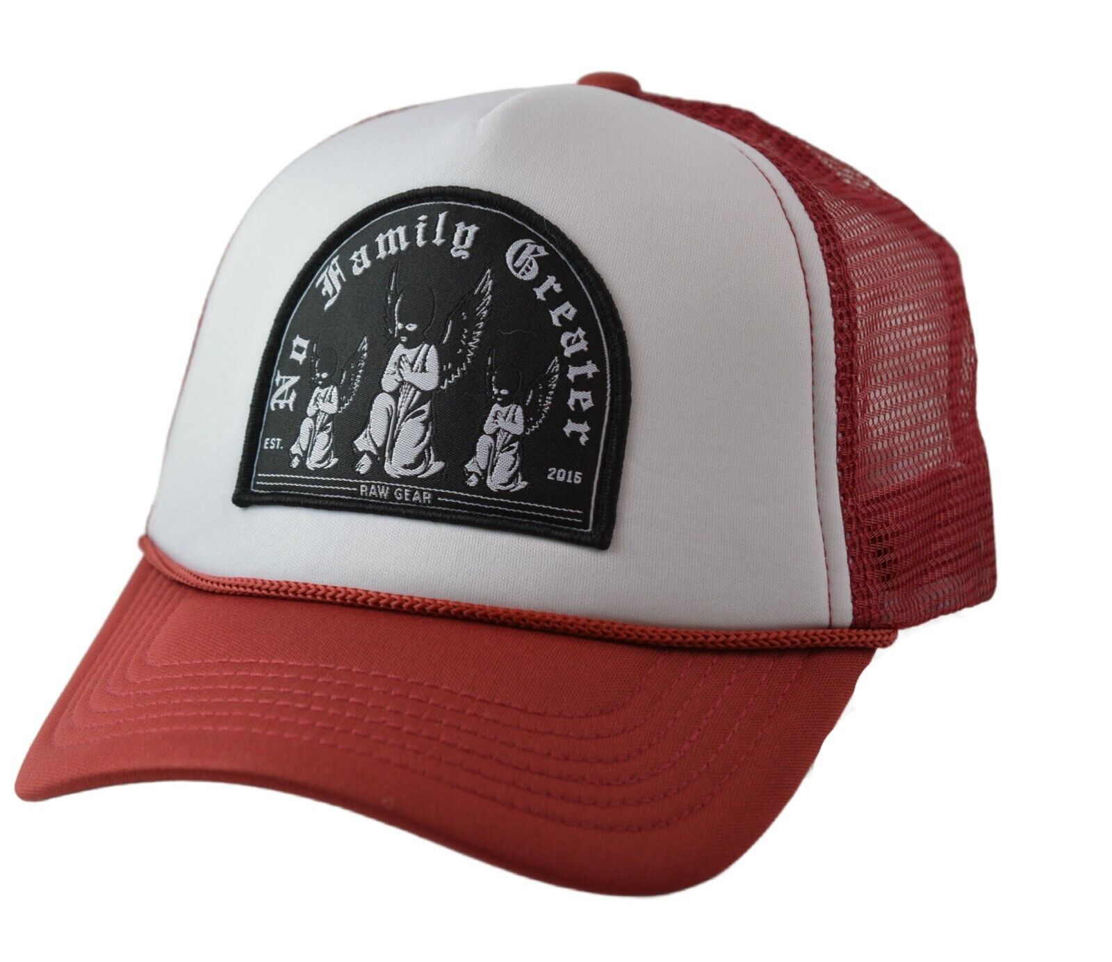 RAWGEAR Gym Gear By Any Means Red & White Two-Tone Classic Snapback Trucker Hat