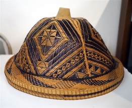 Exceptional PITH HELMET East India Intricately Woven c1980 - £220.53 GBP
