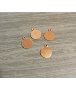 Stamping Blank Circles Tags 12mm Metal Blanks Silver Copper Metal 10pcs - $8.42