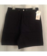 Basic Editions Ladies 14 shorts black Drawstring Pockets NWT - $15.00