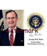 41ST PRESIDENT OF THE USA GEORGE HW BUSH WITH PRESIDENTIAL SEAL PUBLICIT... - $189.62 MXN