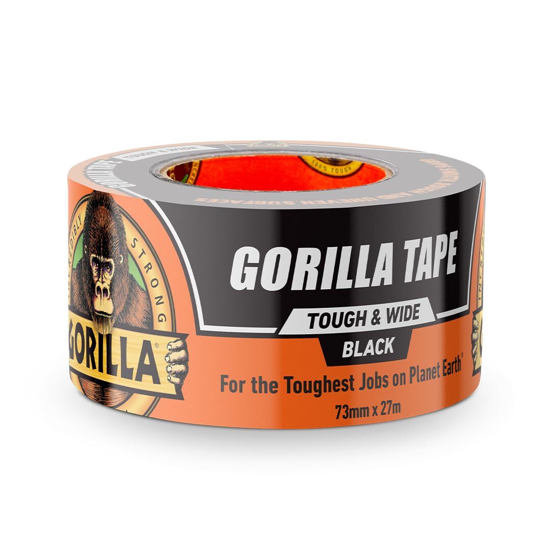 Gorilla 6003001 Tough &amp; Wide Duct Tape, 30yd, Black - $31.97