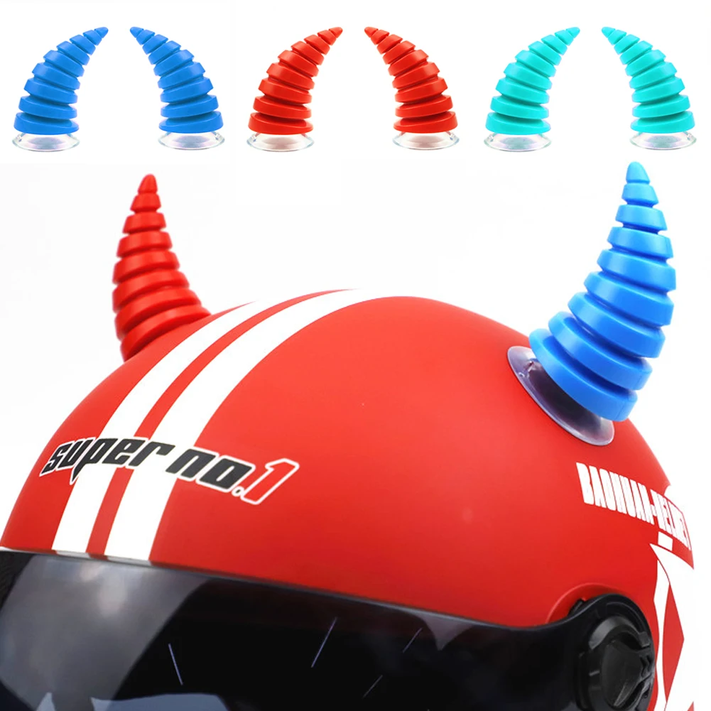 Motorcycle Helmet Devil Horns, 2PCS Electric Bull Horn Accessories for C... - £9.83 GBP