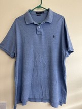 Polo Ralph Lauren Polo Shirt Men Size 2XL Blue 100% Cotton Short Sleeve Collared - £14.52 GBP