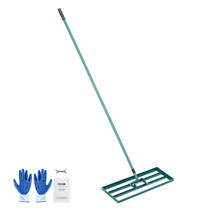 VEVOR Lawn Leveling Rake 30&quot;x10&quot; Level Lawn Tool with 78&quot; Steel Extended... - £55.03 GBP