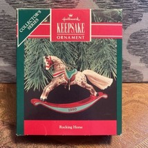 Vtg Hallmark Keepsake Ornament 10th In Series Rocking Horse Original Box 1990 - £16.42 GBP
