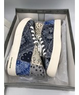Sun + Stone Mens Bandana Patchwork High Top Sneakers Navy Size 8.5 MSRP $70 - £29.99 GBP