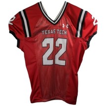 Texas Tech Football Jersey Mens Large Raiders Red #22 Under Armour (Flaw) - £19.92 GBP