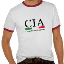 CIA Cocky Italian American ringer shirt - £12.82 GBP