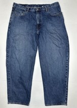 Lucky Brand Dungarees Tapered Jeans Men Size 40 (Measure 38x30) Dark Denim - £14.75 GBP