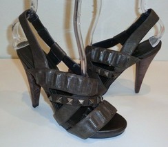BCBG BCBGeneration Size 7.5 M ASHLEE Brown Leather Sandals New Womens Shoes - £46.68 GBP