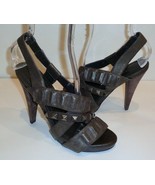 BCBG BCBGeneration Size 7.5 M ASHLEE Brown Leather Sandals New Womens Shoes - £46.80 GBP