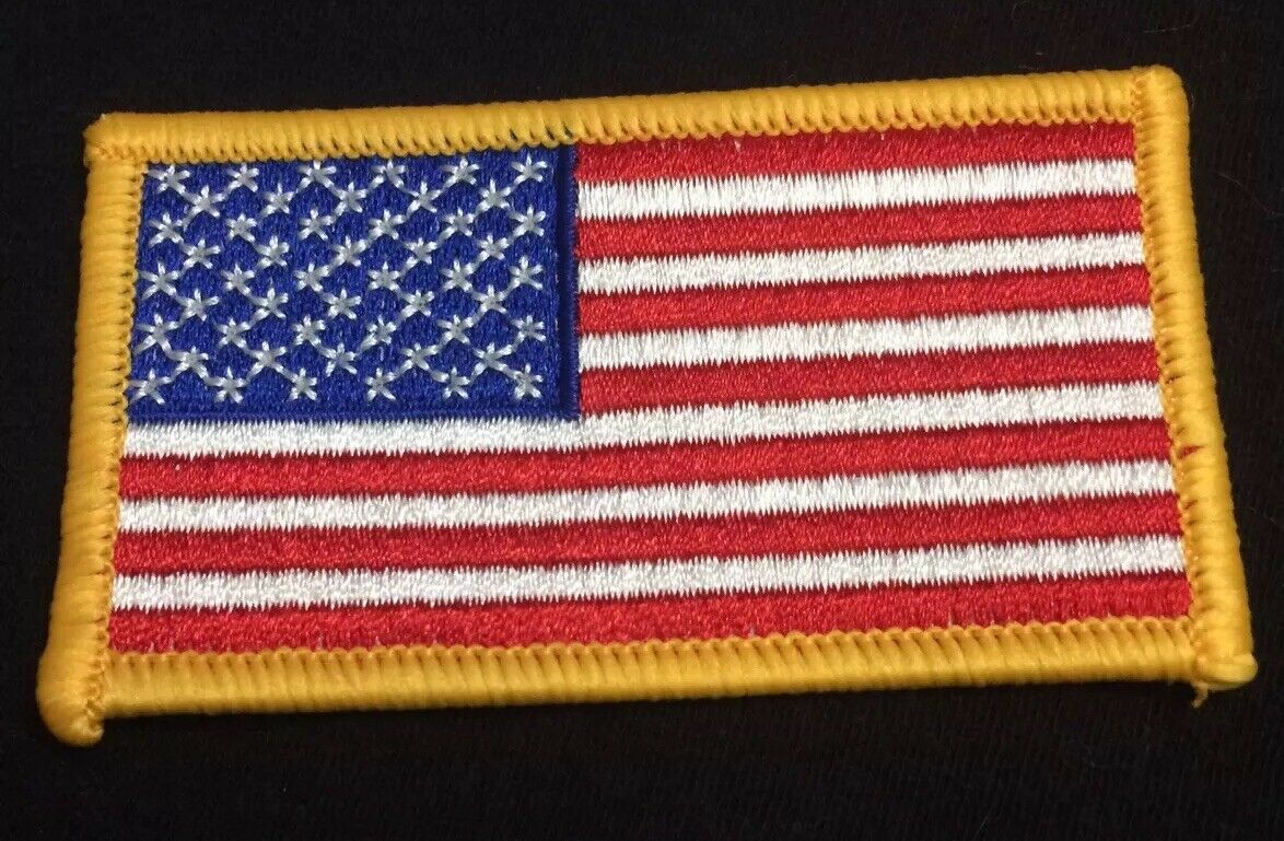 Primary image for American Flag Patch USA Patch US United States Patch Embroidered IronOn +Sticker