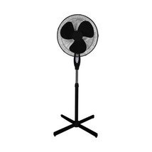 Optimus 16 in. Oscillating Stand Fan in Black - $52.95
