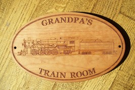 PERSONALIZED &quot;TRAIN ROOM&quot;  WOODEN SIGN - Gifts for any railroad fan  - $48.00