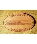 PERSONALIZED &quot;TRAIN ROOM&quot;  WOODEN SIGN - Gifts for any railroad fan  - £38.15 GBP