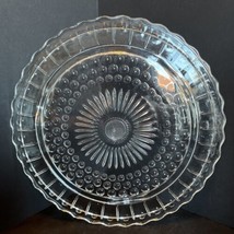 Vintage Cake Plate 3 Legs Fancy Diamond Cut Style Crystal Glass 11.25 Inches - $20.27