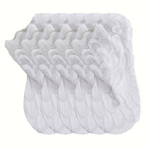 Anysox 5 Pairs One Size 4-5 Off White Summer Socks With Style Lace Peacock - $359.78 MXN