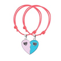 Bohemian Braided Bracelet Fashion Simple Ladies Stitching Heart Shaped Best Frie - £11.09 GBP