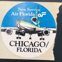 Lot of Three (3) Air Florida Chicago to Florida New Service Baggage Stic... - $12.19