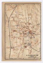 1914 Antique City Map Of AIX-LES-BAINS / RHONE-ALPES / France - £16.86 GBP