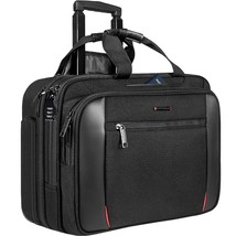 Rolling Laptop Bag, 17.3 Inch Computer Bag For Men & Women, Water Repellent Trav - £117.19 GBP