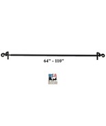 EXTRA LARGE IRON SCROLL CURTAIN ROD - Adjustable 64&quot;-110&quot; Amish Handcraf... - £86.02 GBP