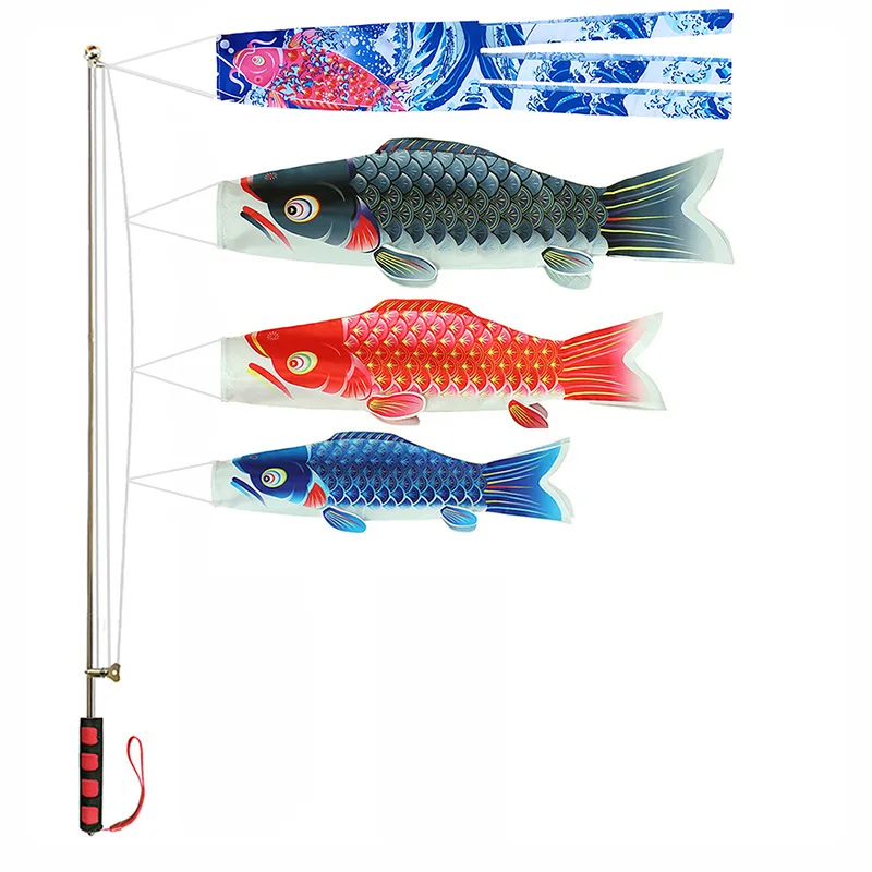 5pcs/set Fish Flag Kite Toy Koi Nobori Carp Wind Socks Koinobori Colorful Fish - £20.29 GBP+