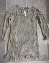Trina Turk Cable knit  eyelet v-neck midi sweater dress - $158.40