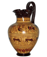 Ancient Greek Oinochoe from Rhodes Vase Pottery Museum Replica Reproduction - £405.22 GBP