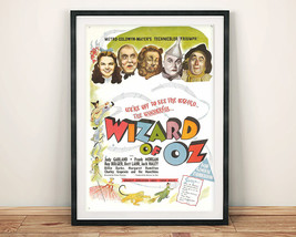 Wizard of Oz Poster: Film Art Print with Dorothy, Lion, Scarecrow, Can M... - $7.21+