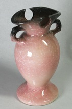 Hull Royal Woodland Vase Speckled Pink w Dark Gray Shading Art Pottery - $24.64 CAD