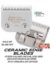 Pro Edge Ceramic 10&4F(4FC)Blade*Fit Oster A6 A5,Andis Agc,Wahl KM5 KM10 Clipper - $60.29