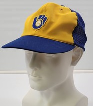 Vintage Milwaukee Brewers MLB Baseball Trucker Snapback Hat Mesh Cap Hat - $14.84