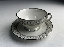 Bavaria Tirschenreuth Germany ELGIN PASCO CUP/SAUCER PLATES 2pc WHITE/PL... - $22.76