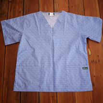 Uniform Advantage UA Scrubs Brainstorm V-Neck Cotton Blend Top Shirt M W... - $19.79