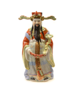 Chinese Porcelain LU Statue Fu Lu Shou Wealth Good Luck Statue 1960&#39;s  10&quot; - $197.01