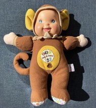 Goldberger Baby&#39;s First Sing &amp; Learn Doll in Monkey Suit Sings ABC&#39;s &amp; 123&#39;s 10” - £9.58 GBP