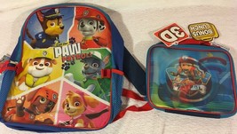 NWT CHILDRENS PAW PATROL BLUE RED SCHOOL BACKPACK / 3-D DETACHABLE LUNCH... - $29.15