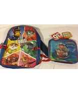 NWT CHILDRENS PAW PATROL BLUE RED SCHOOL BACKPACK / 3-D DETACHABLE LUNCH... - $28.58 CAD