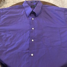 Giorgio Brutini Collezione Mens XL 17-17 1/2 34/35 Dress Shirt Purple - £3.89 GBP