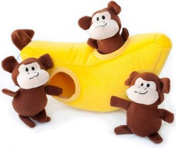 ZippyPaws Interactive Monkey and Banana Burrow 3 count ZippyPaws Interactive Mon - £39.11 GBP