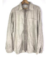 Umberto Bilancioni Shirt 50 US Large Wool Button Up Beige Tan Italy Mens... - $59.82