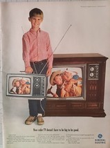 General Electric Color TV Advertisement from 1966 - £10.26 GBP
